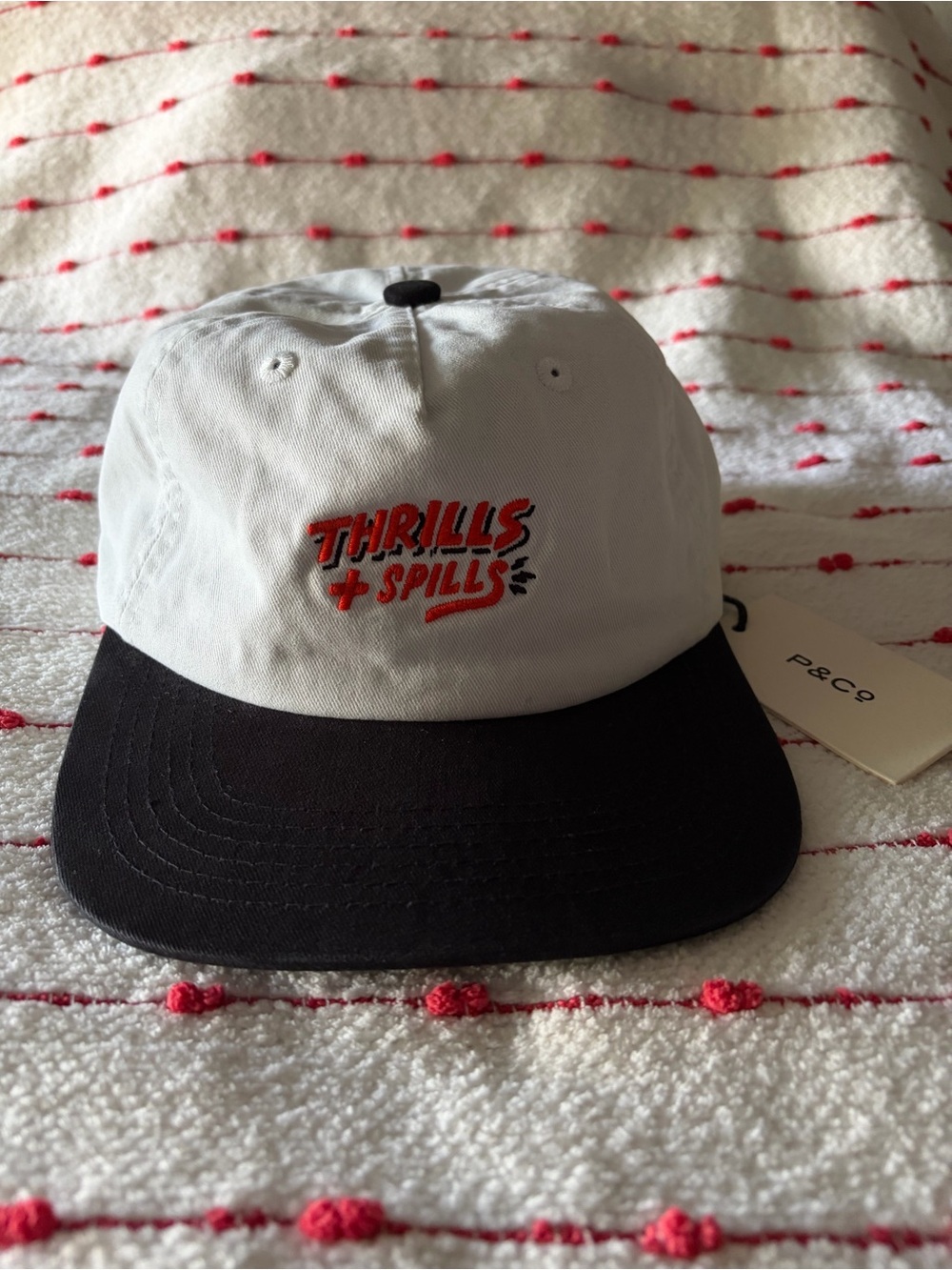 P&Co. 5 panel Thrills + Spills 100% cotton hat
